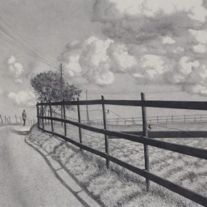 Wit, Kees de - Landweg met wandelaar