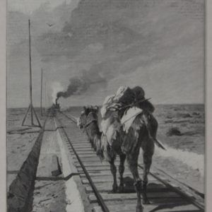 Gravure - Chemin de fer Transcaspien