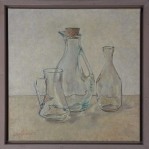 Flokstra, Cees - "3 glazen voorwerpen" - 1982