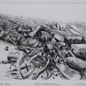 Boosten, Ger - Laat 20ste eeuws landschap met vrouw - 1978